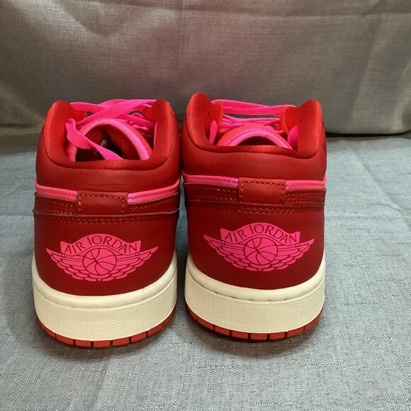 FB9893-600 Nike Air Jordan 1 Low SE Pink Blast Chile Red Sail (Women's) - Picture 5 of 12